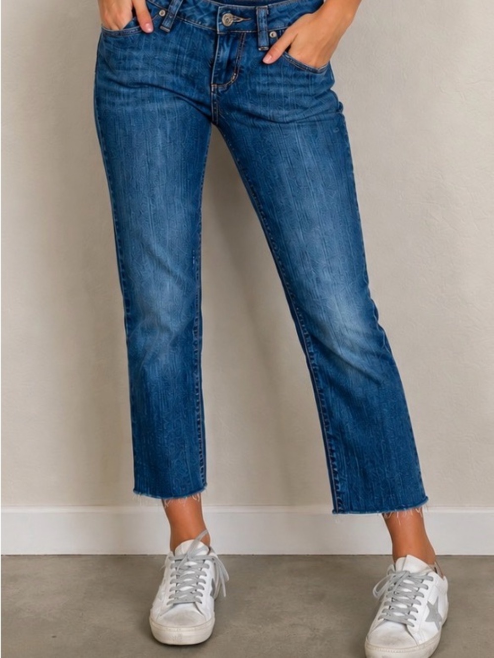 Vintage Bullhead Jeans Cropped Blue Denim Extreme Solana Pacsun Y2K Low Rise